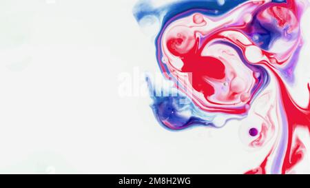 Blue red and pink abstract fluid art background vector Stock Vector