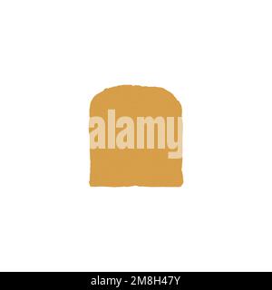 Bread slice icon. Simple style bread shop big sale poster background symbol. Bread brand logo design element. Bread slice t-shirt printing. Stock Vector