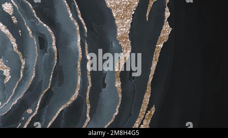 Shimmering dark blue watercolor background vector Stock Vector