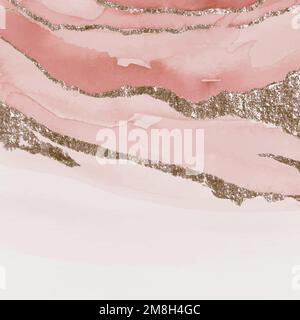 Shimmering pink watercolor brush stoke background vector Stock Vector