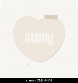 Goodnotes stickers vector heart shaped sticky notes element Stock Vector