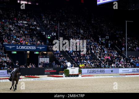 14.01.2023, Basel, St. Jakobshalle, Riding: Longines CHI Classics Basel, Jessica von Bredow-Werndl (Germany) on her horse Tsf Dalera BB in action during the FEI Dressage World Cup (presented by Grand Hotel Les Trois Rois Basel) (Daniela Porcelli / SPP-JP) Credit: SPP Sport Press Photo. /Alamy Live News Stock Photo
