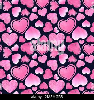 Seamless with black hearts on white background Stock Illustration by  ©hibrida13 #5249871