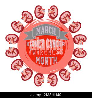 World Kidney Day Poster Or Banner. Kidney care and cancer awareness concept. Urology and nephrology vector design. Kidney logo. Organ donor, kidney do Stock Vector