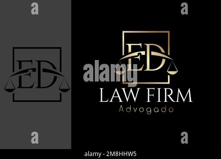 Logo, Advocacy logo based on the initial letter ED Stock Vector
