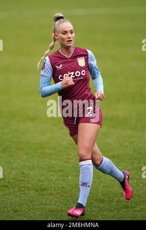 Aston Villa's Alisha Lehmann in action during the Barclays Women's Super League match at the Poundland Bescot Stadium, Walsall. Picture date: Saturday January 14, 2023. Stock Photo