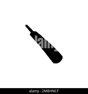 Cricket bat icon. Simple style cricket lessons big sale poster background symbol. Cricket brand logo design element. Cricket t-shirt printing. vector Stock Vector
