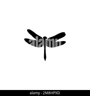 Dragonfly icon. Simple style beauty shop big sale poster background symbol. Dragonfly brand logo design element. Dragonfly t-shirt printing. Stock Vector