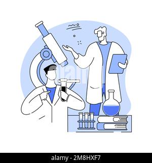 Laboratory course isolated cartoon vector illustrations. Professor ...