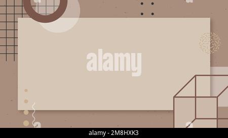 Earth tone Memphis blog banner template vector Stock Vector