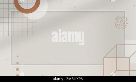 Beige tone Memphis blog banner template vector Stock Vector