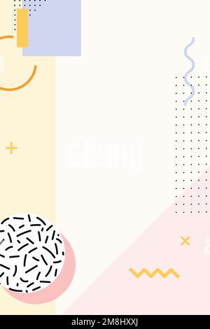 Pastel Memphis Pinterest post vector Stock Vector