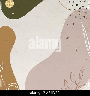 Abstract earth tone Memphis patterned background vector Stock Vector