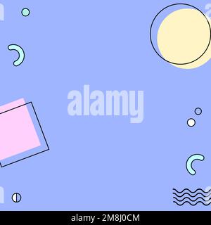 Funky tone Memphis Instagram ad background vector Stock Vector