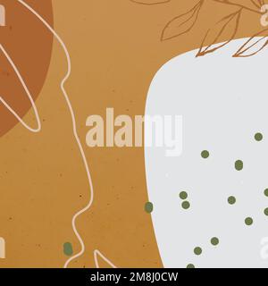Abstract earth tone Memphis patterned background vector Stock Vector