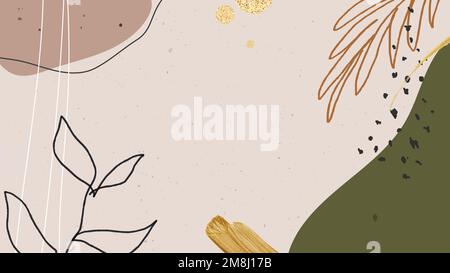 Abstract earth tone Memphis patterned background vector Stock Vector