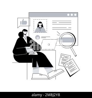 Careers abstract concept vector illustration. Start career, company website, work with us, navigation menu bar design, UI, webpage element, apply for Stock Vector