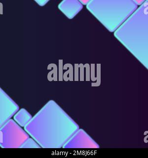 Blue geometric frame vector Stock Vector