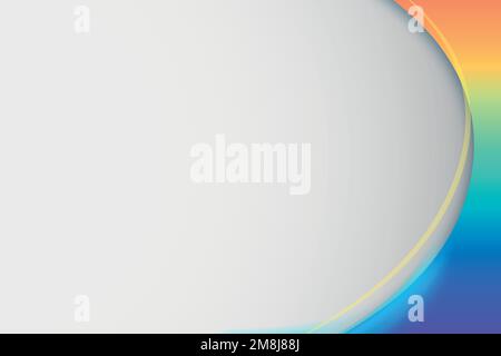 Rainbow gradient curve frame template vector Stock Vector