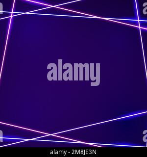 Pink neon frame on a dark purple background vector Stock Vector
