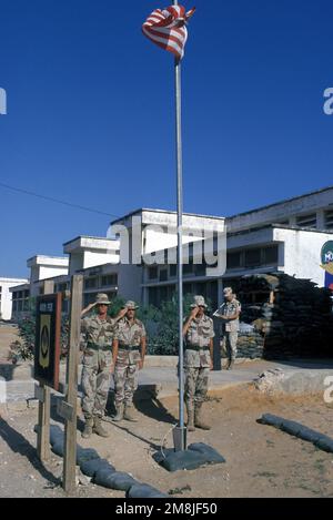 The 46th Forward Support Battalion (FSB) stands in formation at a ...