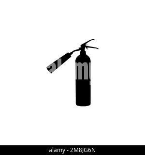 Extinguisher icon. Simple style fire emergency info poster background symbol. Extinguisher brand logo design element. Extinguisher t-shirt printing. v Stock Vector