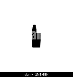 Electronic cigarette icon. Simple style stop smock poster background symbol. Electronic cigarette brand logo design element. Electronic cigarette t-sh Stock Vector