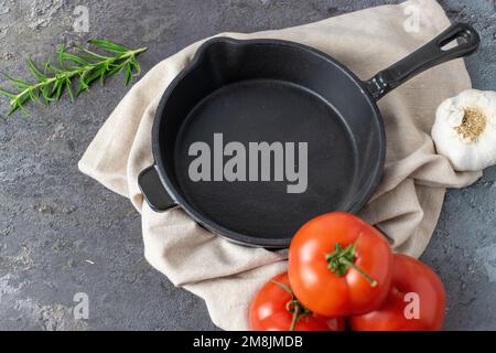 Empty frying pan Stock Photo