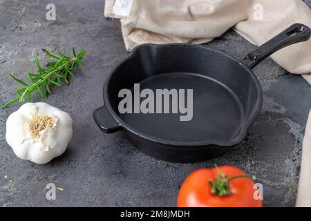 Empty frying pan Stock Photo