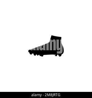 Football boots icon. Simple style football tournament poster background symbol. Football boots brand logo design element. Football boots t-shirt print Stock Vector