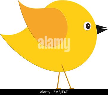 Graphic birds cartoon illustration, Easter chick Stock Vector