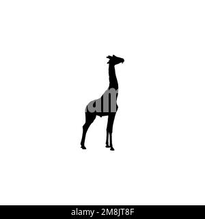 Giraffe icon. Simple style the wild nature poster background symbol. Giraffe brand logo design element. Giraffe t-shirt printing. vector for sticker. Stock Vector