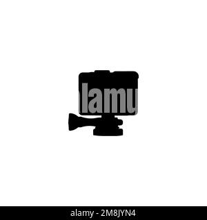 Webcam icon. Simple style live live view poster background symbol. Webcam brand logo design element. Webcam t-shirt printing. vector for sticker. Stock Vector