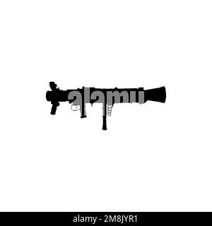 Grenade launcher icon. Simple style no war poster poster background symbol. Grenade launcher brand logo design element. Grenade launcher t-shirt print Stock Vector