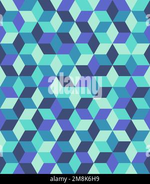 Colorful cubes background and seamless pattern, abstract texture Stock Vector