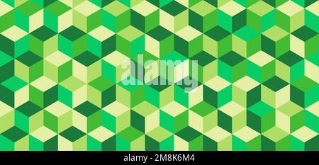 Colorful cubes background and seamless pattern, abstract texture Stock Vector