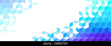 Colorful tridimensional blocks decorative background with copy space Stock Vector