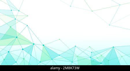 Triangle mesh decorative background with transparencies and copy space Stock Vector