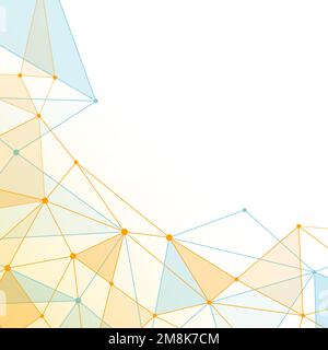 Triangle mesh background with transparencies and copy space Stock Vector