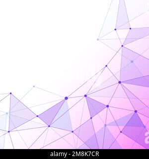 Triangle mesh background with transparencies and copy space Stock Vector