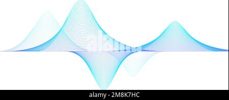 Wave background with copy space, motion and audio concept Stock Vector