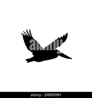 Pelican icon. Simple style tropical travel big sale poster background symbol. Pelican brand logo design element. Pelican t-shirt printing. Stock Vector