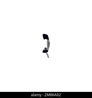 Home phone icon. Simple style Home phone shop big sale poster background symbol. Home phone brand logo design element. Home phone t-shirt printing. Stock Vector