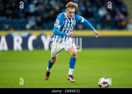 Hull, UK. 14th Jan, 2023. Jack Rudoni #22 of Huddersfield Town during the Sky Bet Championship match Hull City vs Huddersfield Town at MKM Stadium, Hull, United Kingdom, 14th January 2023 (Photo by Ben Early/News Images) in Hull, United Kingdom on 1/14/2023. (Photo by Ben Early/News Images/Sipa USA) Credit: Sipa USA/Alamy Live News Stock Photo