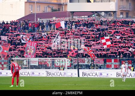 AC Monza supporters during the Italian championship Serie A football match between US Cremonese and AC Monza on January 14, 2023 at Stadio Giovanni Zini in Cremona, Italy - Photo Morgese-Rossini / DPPI Credit: DPPI Media/Alamy Live News Stock Photo
