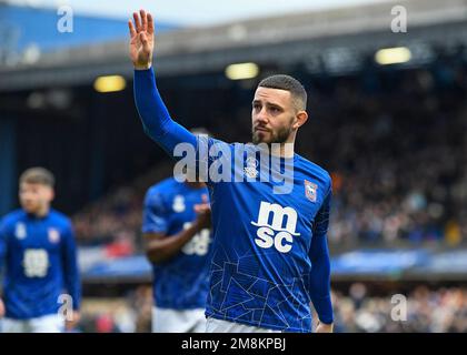 Conor Chaplin #10 of Ipswich Town passes the ball forward during the ...