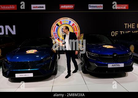 Brussels, Belgium. 13th Jan, 2023. 100th Brussels Auto Show at the Expo Center in Brussels, Belgium on January 13, 2023. Credit: ALEXANDROS MICHAILIDIS/Alamy Live News Stock Photo