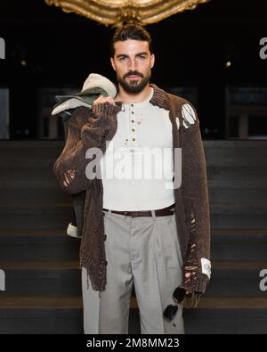 Mariano Di Vaio Milan Fashion Week Men Spring/Summer 2024 Dolce & Gabbana  Fashion Show - People Milan, Italy 14th January 2023 ©SGPItalia id 128700  001 Not Exclusive Credit: Sipa US/Alamy Live News Stock Photo - Alamy