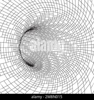 Abstract Grid Tile Tunnel Constructions Vector Stock Vector