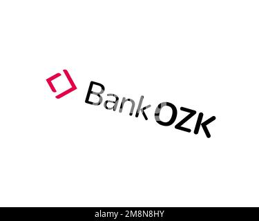 Bank OZK, rotated logo, white background B Stock Photo